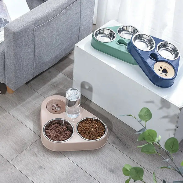 3 in 1 Pet Food Bowl  Drinking Feeder