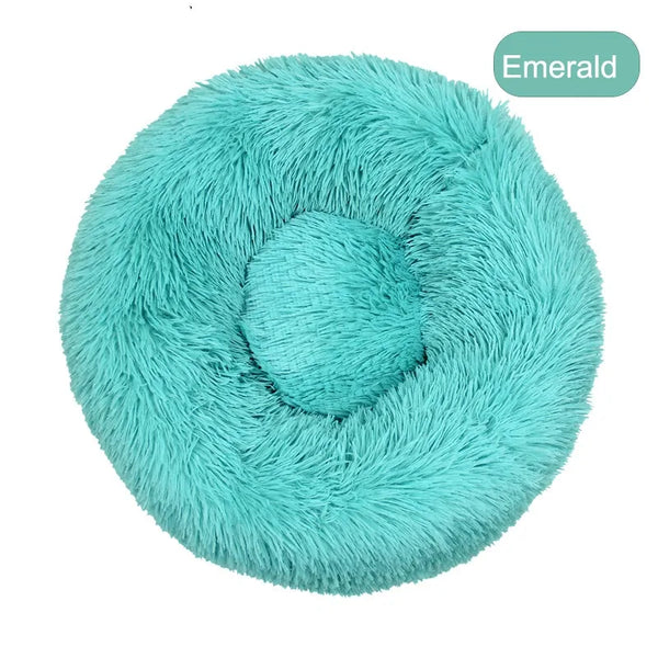 Soft Winter Warm Long Plush Donut Pet Bed