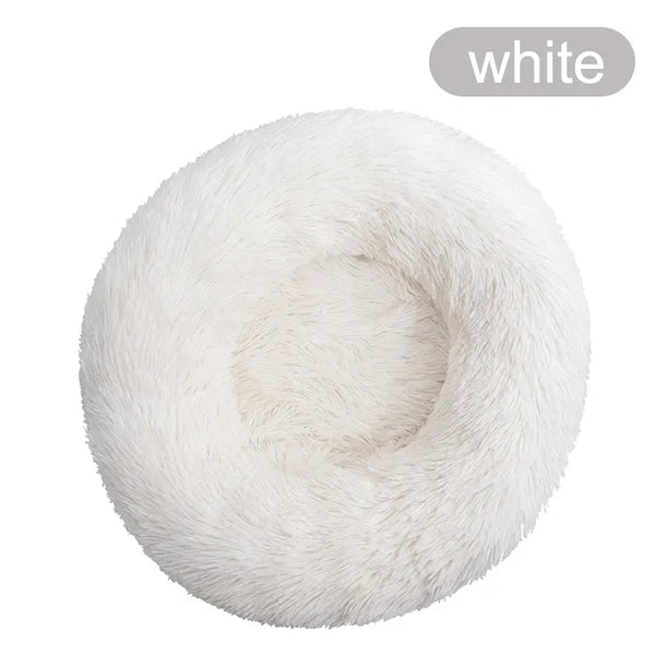 Soft Winter Warm Long Plush Donut Pet Bed