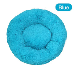 Soft Winter Warm Long Plush Donut Pet Bed